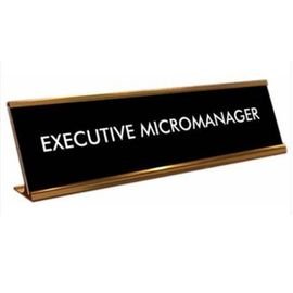 Metal Nameplate with Desk Holder