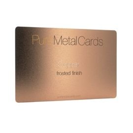 Copper Finish Metal Business Cards