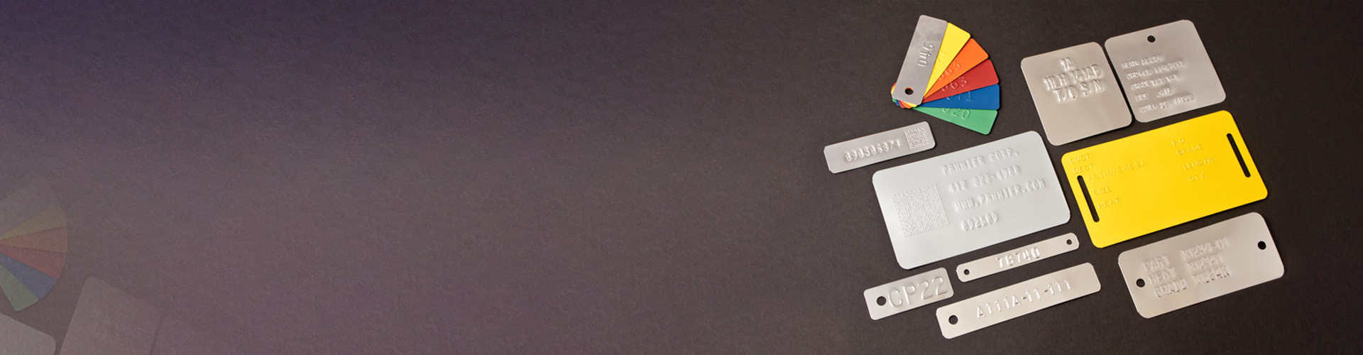 Embossed Metal Tags Banner